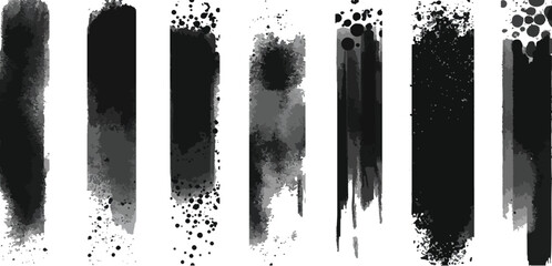 Black grunge texture background with small golden particles, black dust and scratches on a white background: The texture