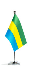 Gabon table flag on white background.