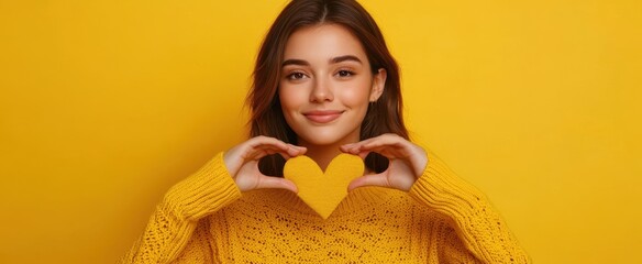 The Woman with Yellow Heart