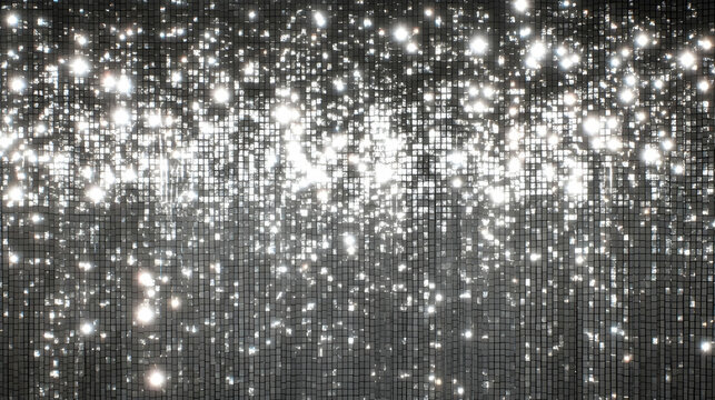 Abstract Silver Glitter Background with Shimmering Squares for Graphic Design Projects