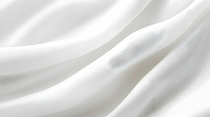 Abstract White Fabric Texture with Soft Drapes and Subtle Light Reflection, Creating a Smooth and Elegant Background for Design Projects.