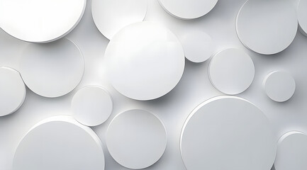 A contemporary and modern abstract background that showcases layered white circles and ovals beautifully