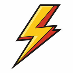 Lightning vector on white background