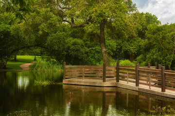 Obraz premium Clear Creek Bayou Heritage Park in League City, Texas, USA