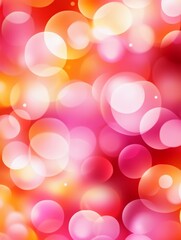 Abstract background with pink and orange circles, symbolizing light, energy, joy, warmth, and love.