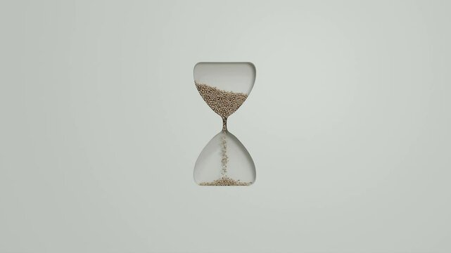 an hourglass that turns indefinitely to symbolize the passing of time - loop - 4K