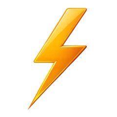 Yellow lightning bolt icon on a black background, symbol of energy, electricity, and power.