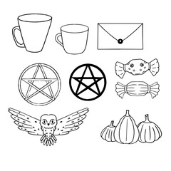 Halloween Vector Set Elements