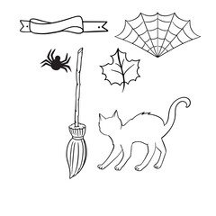 Halloween Vector Set Elements
