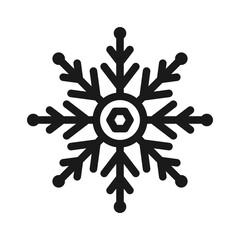 Snowflake thin line icon.Frozen sign.Decorative element for Christmas and New Year holiday.Transparent background.Editable stroke.Simple black line snow icons.Vector illustration EPS 10