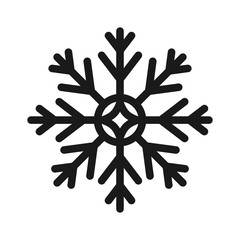 Snowflake thin line icon.Frozen sign.Decorative element for Christmas and New Year holiday.Transparent background.Editable stroke.Simple black line snow icons.Vector illustration EPS 10