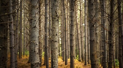 Obraz premium trees in a cedar forest generative ai