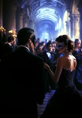 Elegant Masquerade Ball in Grand Palace Setting