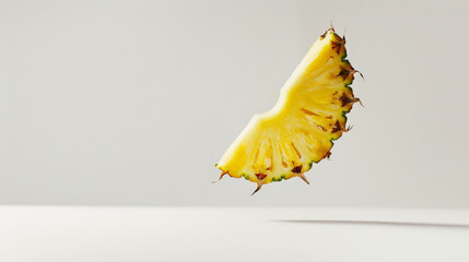 Naklejka premium pineapple slices on white background