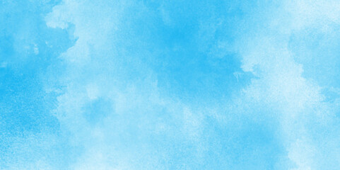 Abstract blue color clouds background, Vibrant clear blue sky with puffy and blurry natural clear clouds, watercolor background concept abstract cloudy sky, cloudy and grunge blue watercolor.