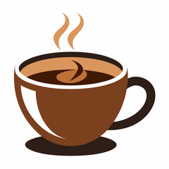 Obraz premium Vector art illustration of coffee on a white background