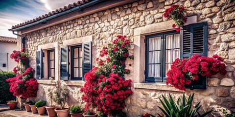 Fototapeta premium wall of house in mediterranean style