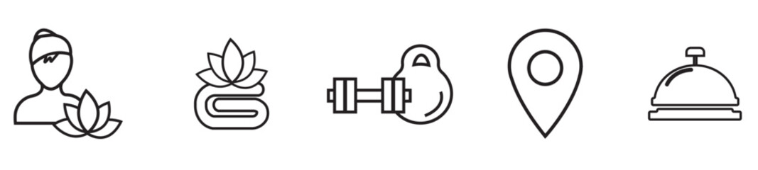 Hotel related icons. Hotel related vector illustration icon set