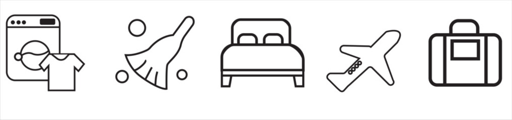 Hotel related icons. Hotel related vector illustration icon set