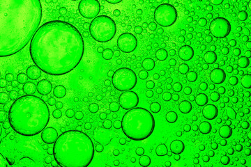 Macro green bubble texture,The close distance of the green bubble,Bubble, DNA, Drop, Liquid, Medicine,Foam Bubble from Soap or Shampoo Washing,Poland, Biochemistry, Biotechnology, Laboratory, Water