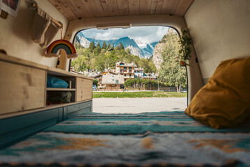 Campervan view of Italy