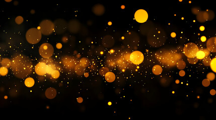 Obraz premium Abstract Golden Bokeh Background with Defocused Lights and Sparkle Effect for Graphic Design Projects