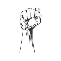 Raised Fist. representing unity, pride, and social justice. International human rights day