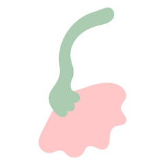 ピンク色のラフな押し花イラスト⭐︎PNG