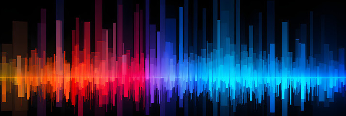 Colorful Visualization of High Frequency Hertz Sound Spectrum with Intensity Bars