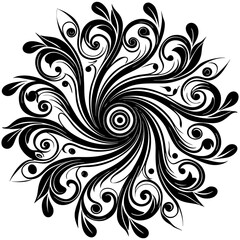 Flourish swirls vector illustration on white background