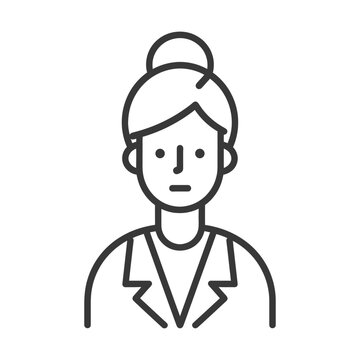 woman in blazer line art clip art preview