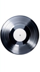 Obraz premium A record album with a white label and a black rim