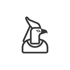 Line Art Illustration of the Egyptian God Horus