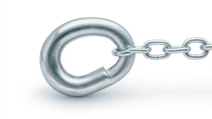 Obraz premium A chain is attached to a metal object with a hole in the middle