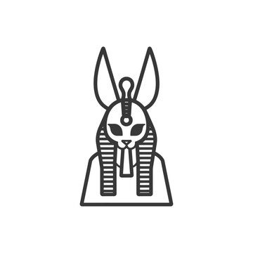 recommend clip art: Line Art Illustration of the Egyptian God Anubis