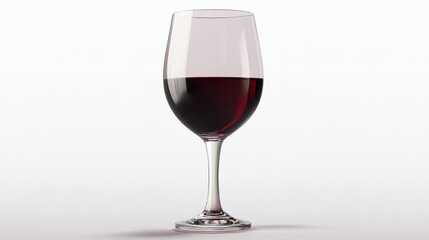 A glass of wine on a transparent background. png file. Generative AI transparent background