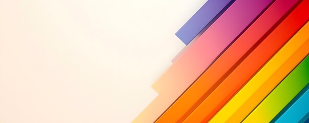 Minimalist Rainbow Gradient Design Celebrating LGBTQ Pride - Bold Symbol of Love Equality and Inclusivity in a Clean Format for Diverse Audiences