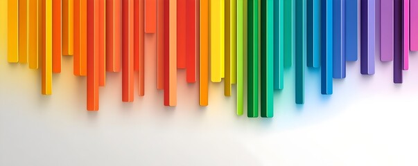 Obraz premium Minimalist Rainbow Gradient Design Celebrating LGBTQ Pride - Bold Symbol of Love Unity and Inclusivity in a Clean Format for Equality and Diversity