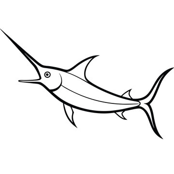 recommend clip art: Swordfish Fish Outline Vector Art.