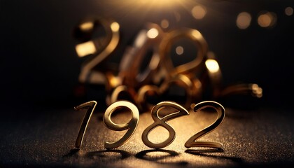 Golden Numbers Displaying Significant Year 1982