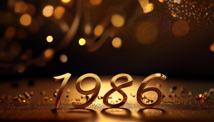 1986 Celebration Theme with Golden Decorations