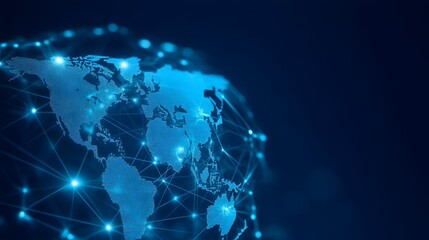Fototapeta premium Global Freight Routes Map - Visualizing International Trade Corridors and Logistics Networks Supporting Global Transport Infrastructure