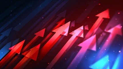 illustration of arrow up, market stocks background concept
