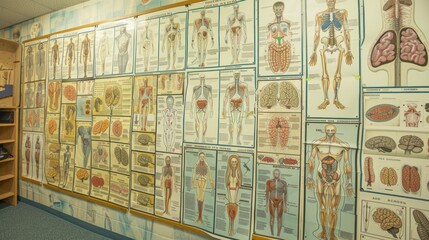 Fototapeta premium Human Anatomy Educational Posters