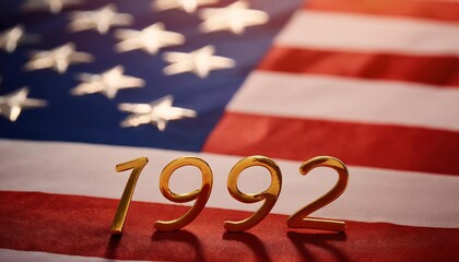 1992 Commemoration on American Flag Display