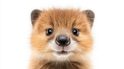 Obraz premium A baby animal with a big smile on its face