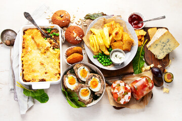 Traditional British food.