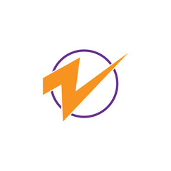 power logo design, bosting, electricity logo, Lightning, electric power icon. Energy and thunder electricity symbol. Lightning bolt sign in the circle. Flash logo