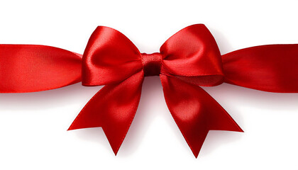 Fototapeta premium Bright red shiny ribbon with decorative bow – A realistic vector image of a red ribbon with_1(141)