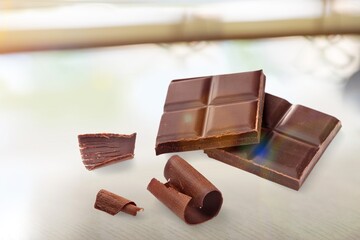 Chocolate explosion of tasty sweet pieces